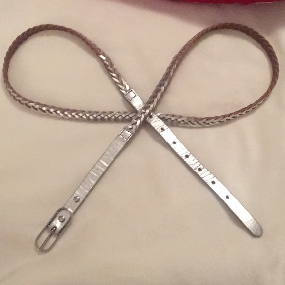 J. Crew Accessories - J. Crew Silver Tone Braided Belt